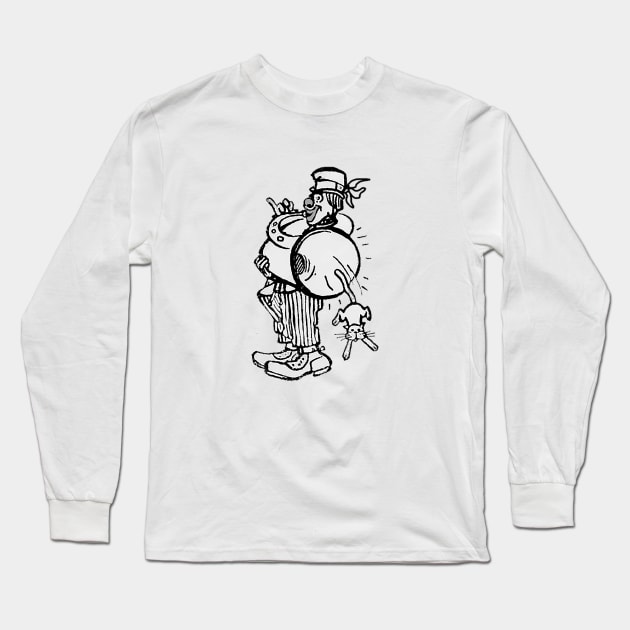 Play tuba and runaway cat Long Sleeve T-Shirt by Marccelus